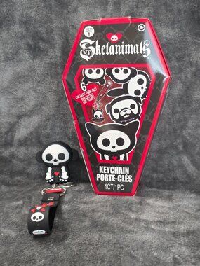 Skelanimals Series 1 Marcy Monkey Collectible Keychain & Coffin Box - Open Box